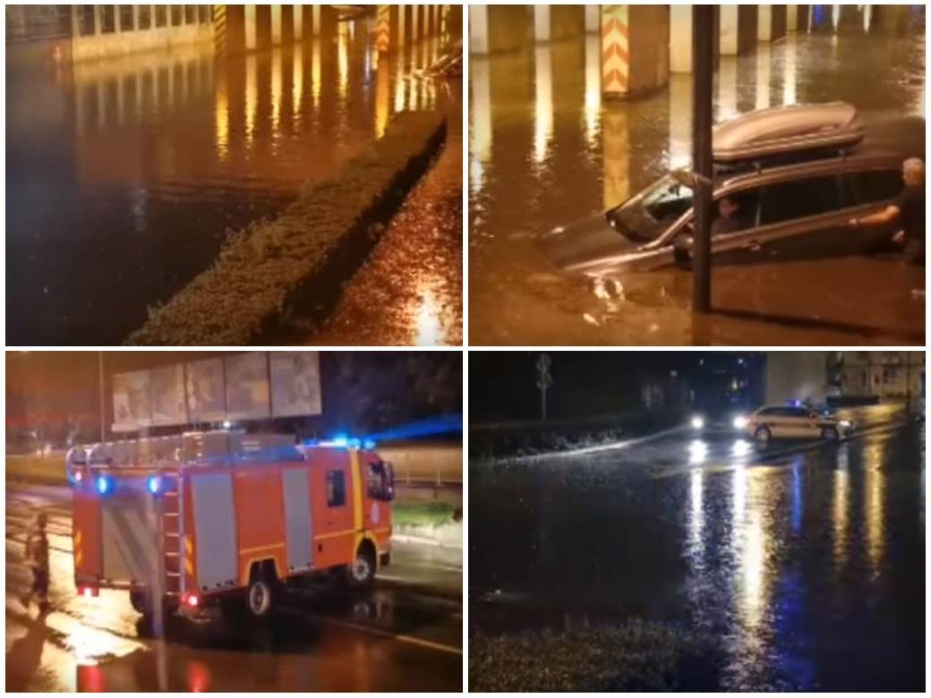  Potop u Subotici: Voda progutala vozila na ulicama, ljudi zaglavljeni u saobraćaju (VIDEO) 