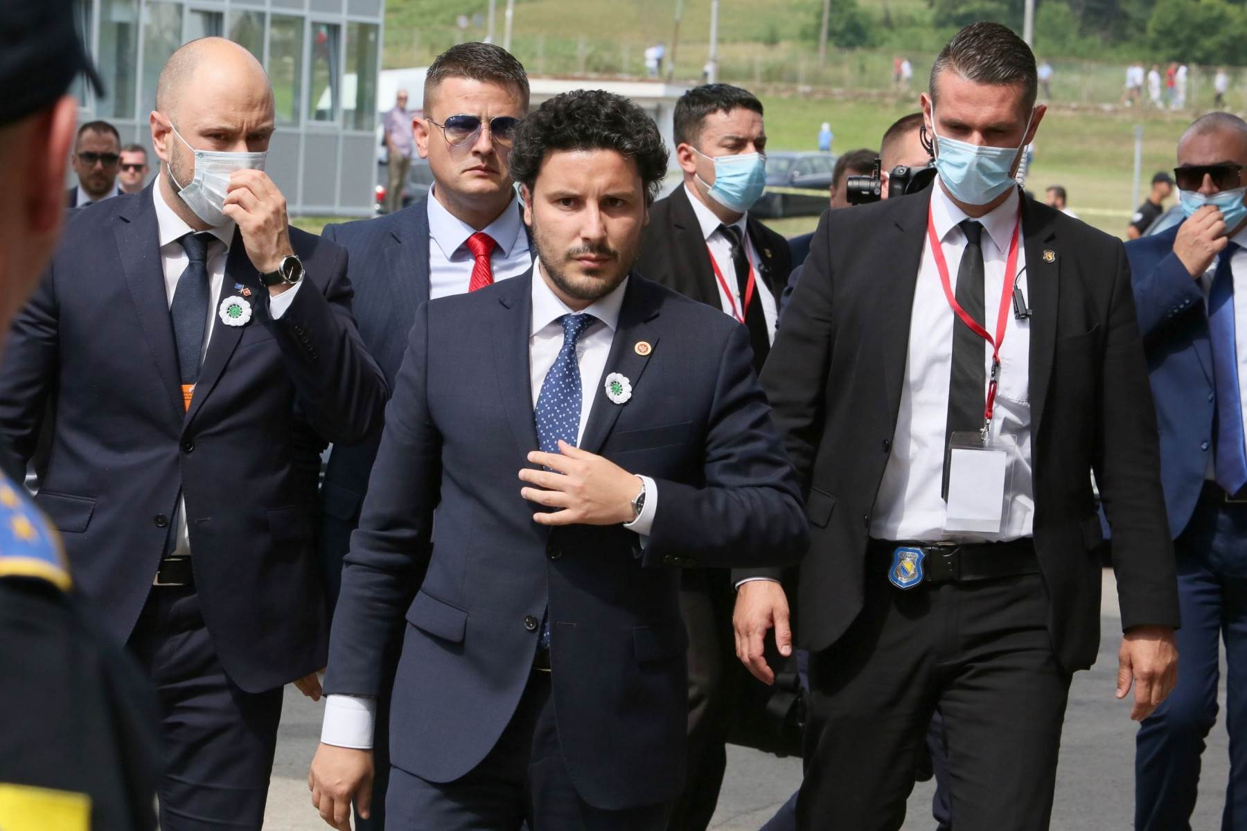 Dritan Abazović u Potočarima u Srebrenici 