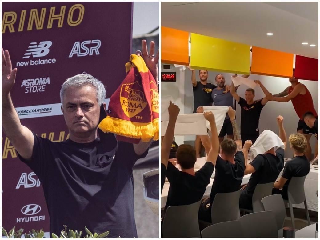  roma murinjo igrači sjajna atmosfera 