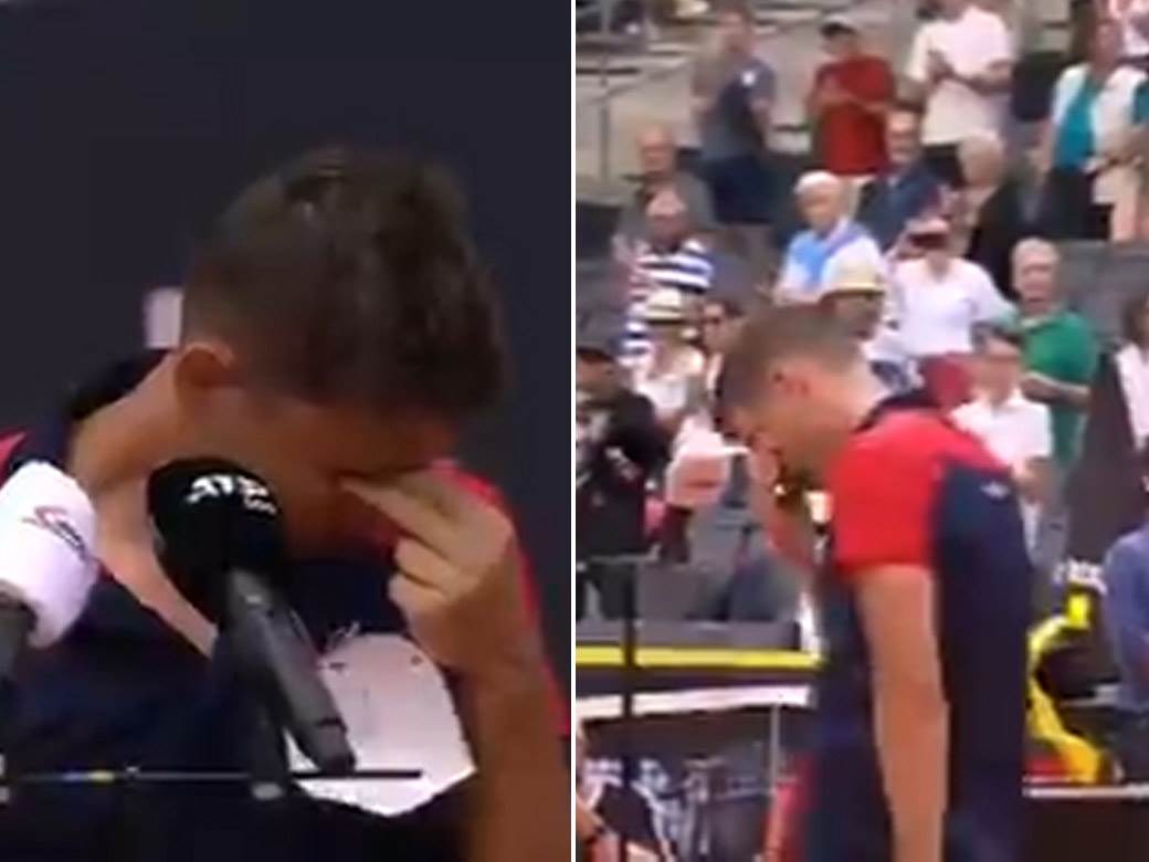  filip krajinović zaplakao jer je izgubio četvrto finale turnira 