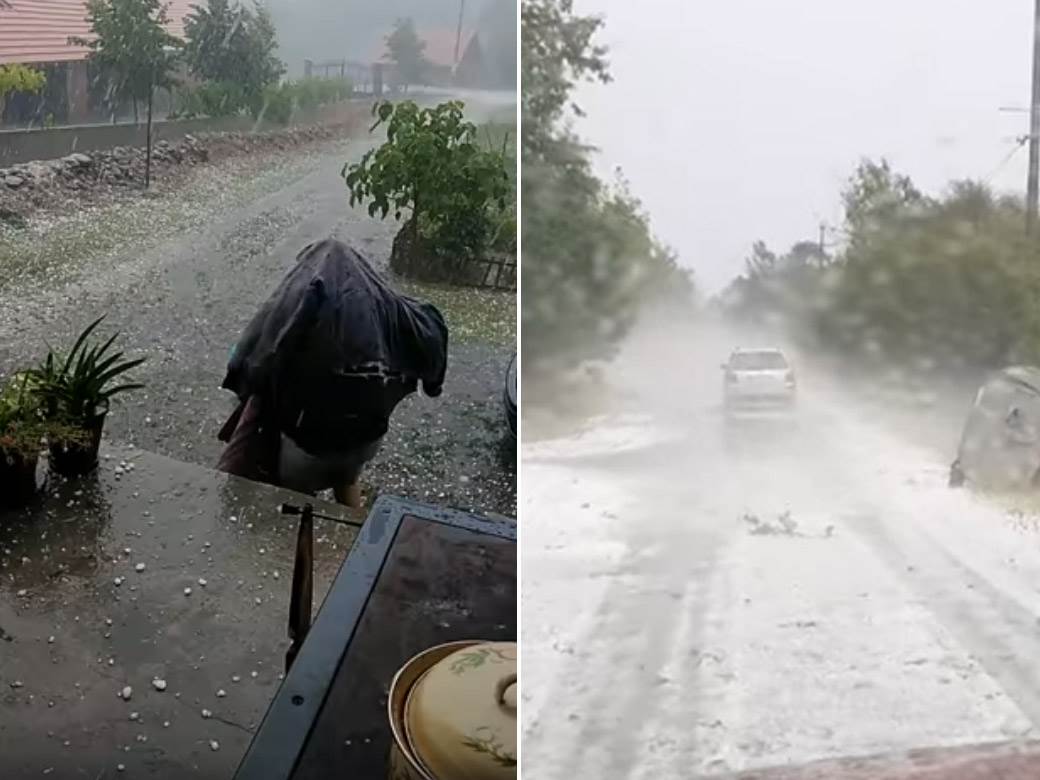  Zabijelio se jug Srbije: Pao grad veličine jajeta, vjetar čupao stabla, zaustavljen saobraćaj (FOTO/VIDEO) 