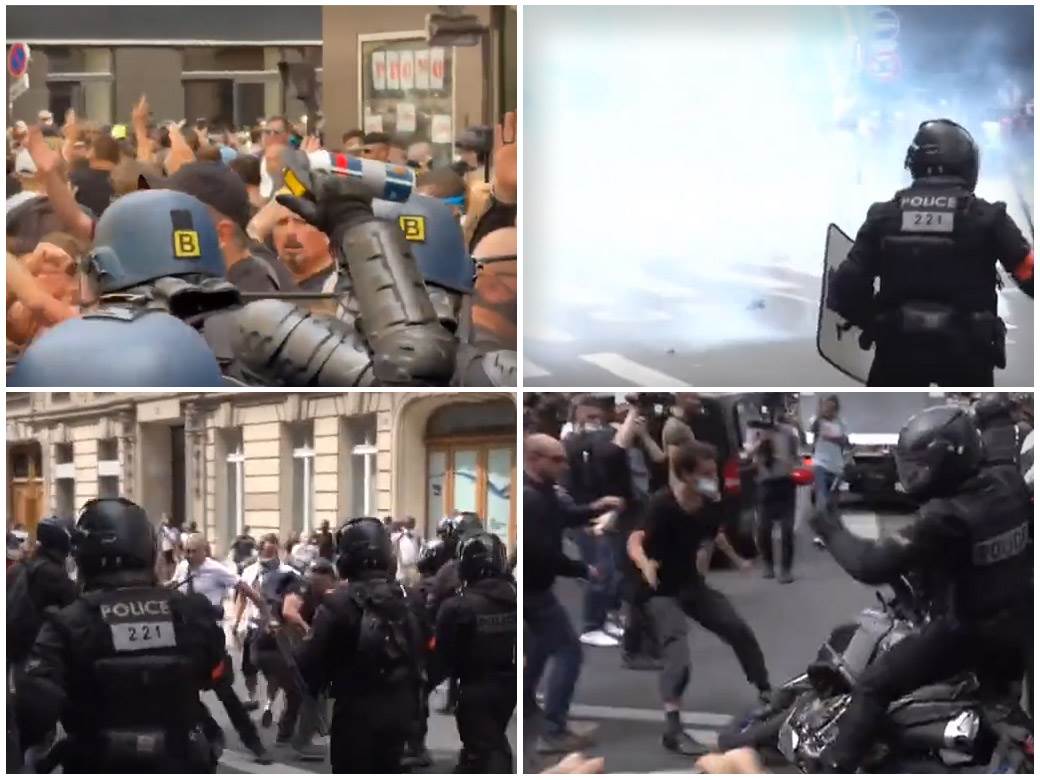 antivakseri pariz sukob sa policijom 