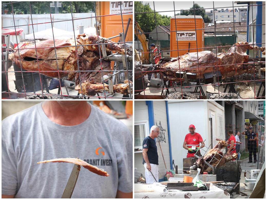  Radnici gradilišta u Beogradu okrenuli vola na ražnju 