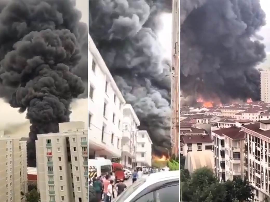  Buknuo veliki požar u Istanbulu: Gori ogromno skladište, ljudi bježe od vatrene stihije (VIDEO) 