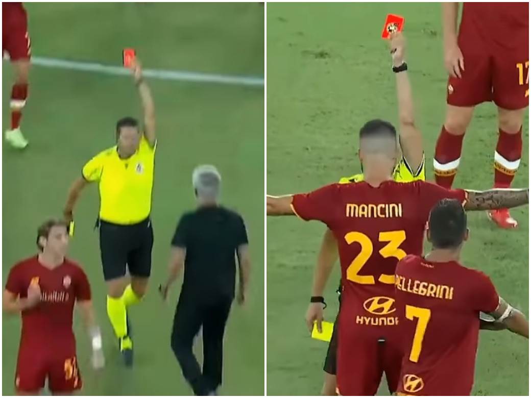  roma betis pet crvenih kartona žoze murinjo 
