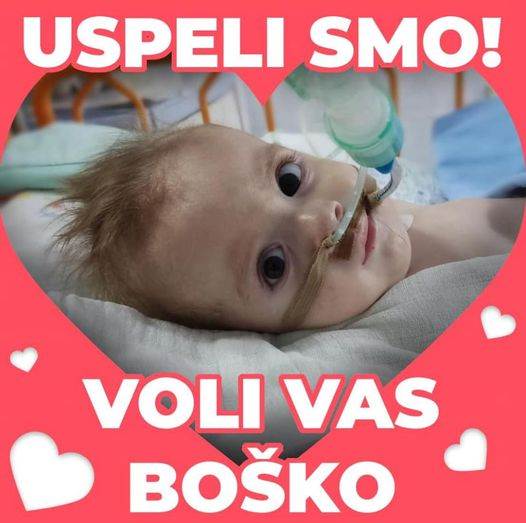  Sjajne vijesti: Skupljen novac za liječenje malenog Boška  