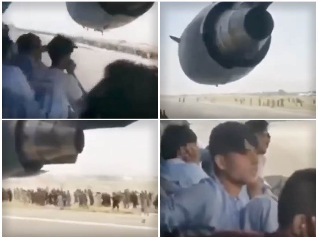  Avganistanac se drži se sa spoljašnje strane aviona 