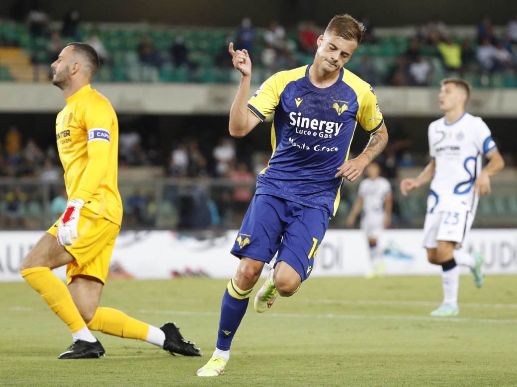 ivan ilić gol za veronu protiv intera 1:3 
