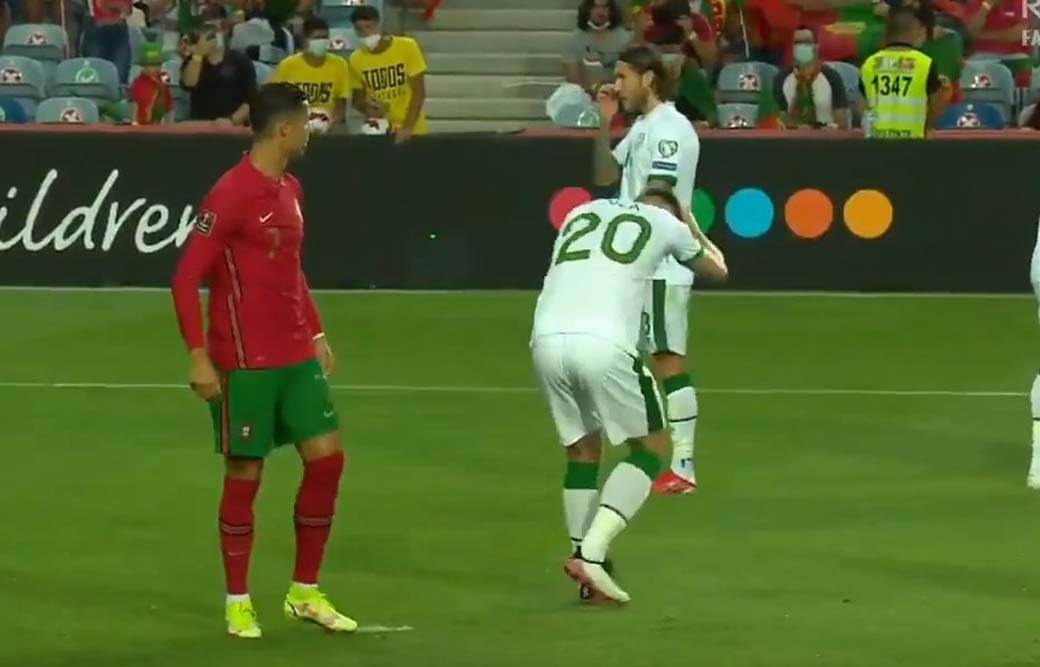  portugal irska ronaldo udario protivnika promašio penal 