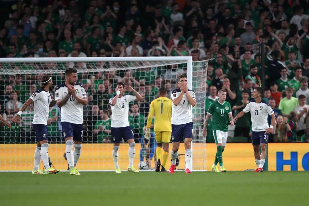  svjetsko prvenstvo 2022 kvalifikacije irska srbija 1 1 tadić gudelj 