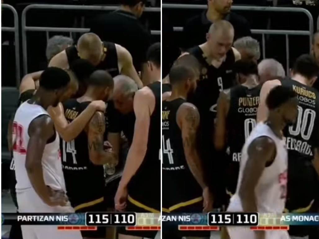  kk partizan obradović crta akciju košarkaš monaka špijunira 