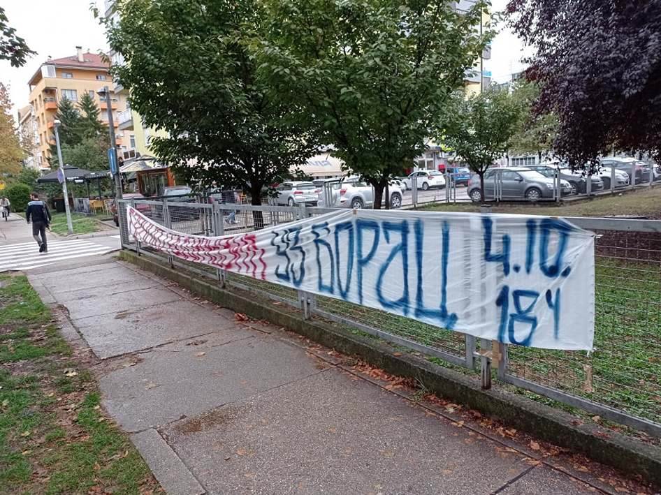  Lešinari transparenti borac željezničar osnovne škole  