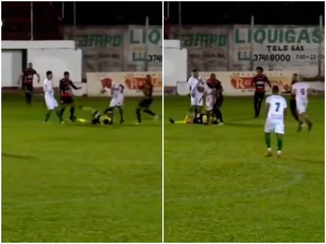 brazil fudbaler šutirao sudiju u glavu  