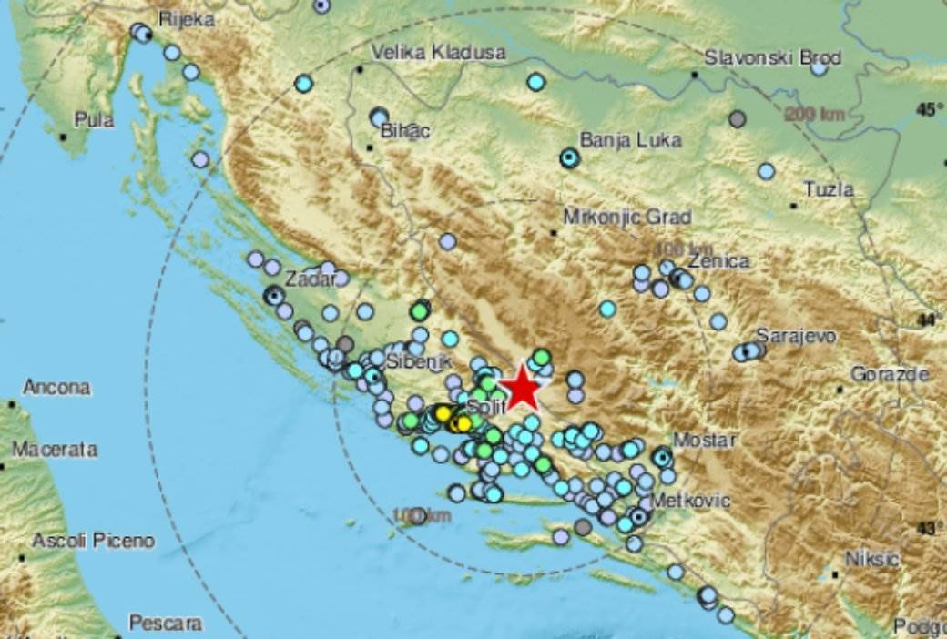  Zemljotres kod Splita 