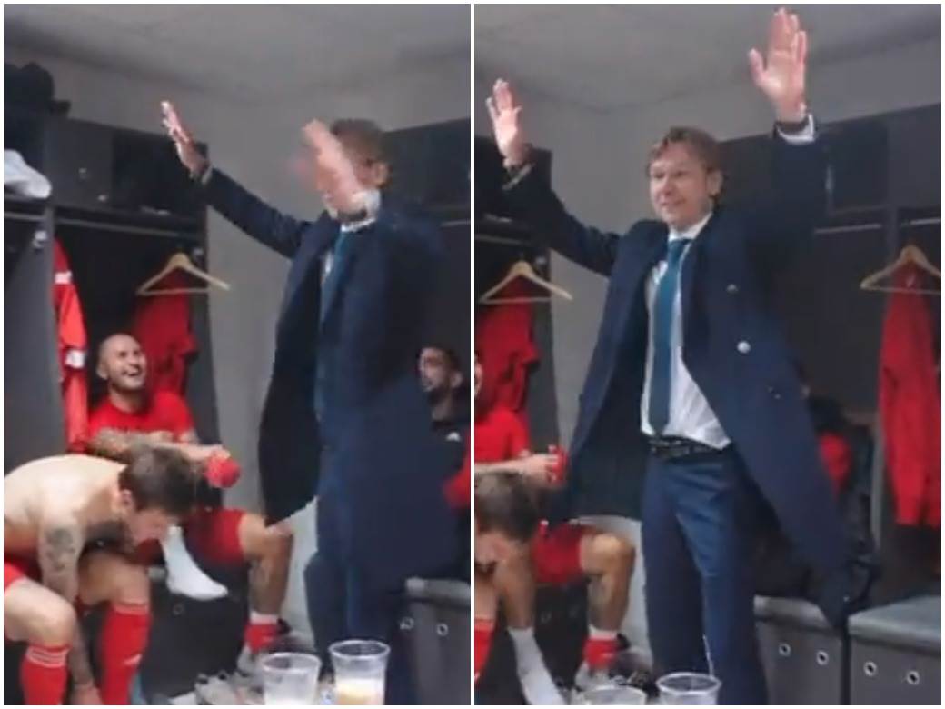  Selektor Rusije Valeri Karpin zaplesao u svlačionici 