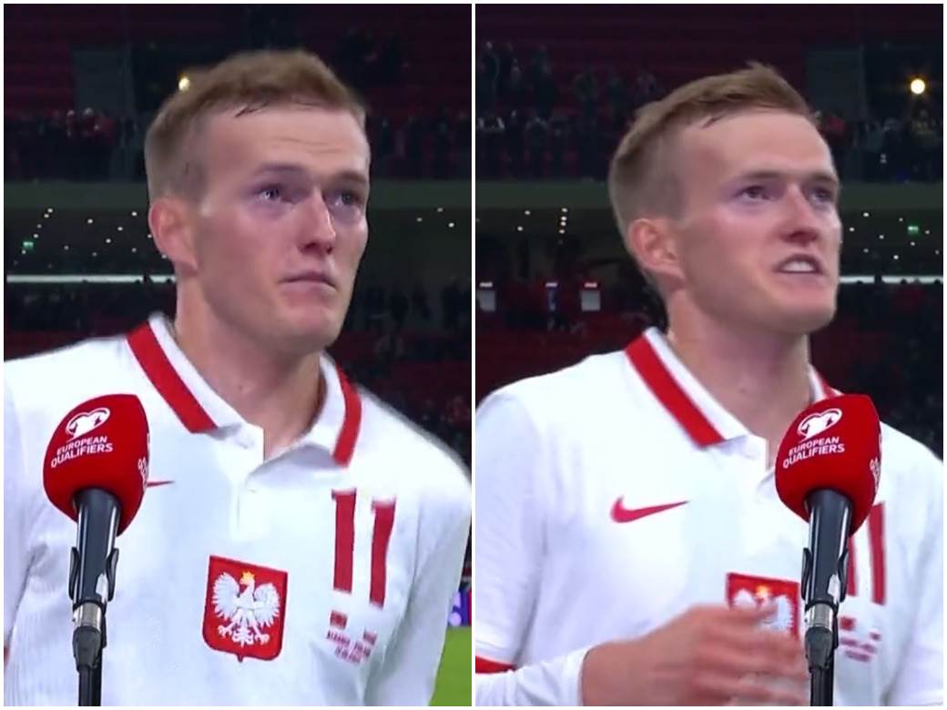  Albanci gađaji fudbalera Poljske prilikom davanja intervjua 