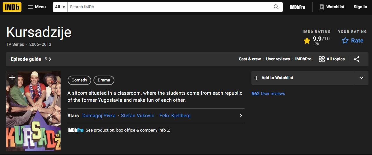 Zašto su "Kursadžije" najbolje ocijenjena domaća serija na IMDB portalu? 