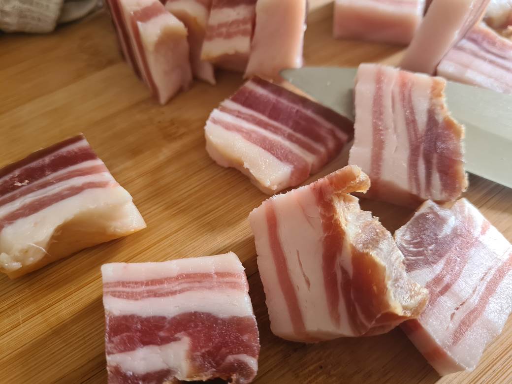 slanina, meso 
