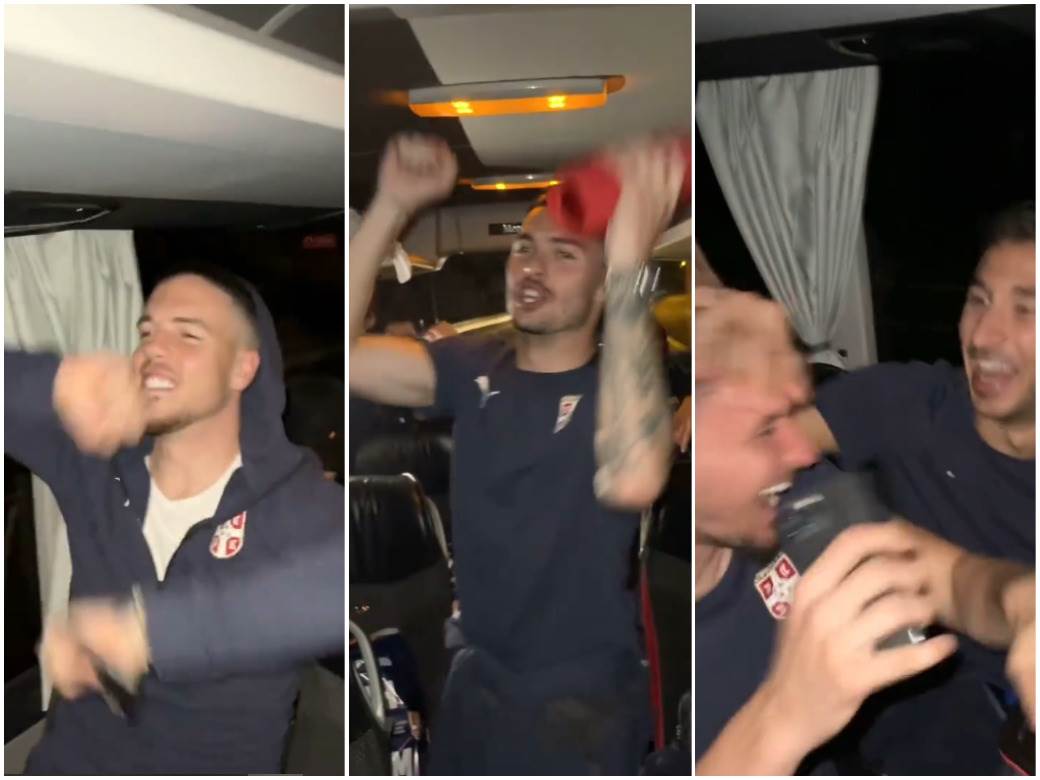  srbija na svjetskom prvenstvu slavlje snimak iz autobusa 
