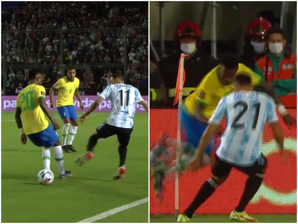  Kad Argentina i Brazil igraju - mora da pršti: Driblinzi Di Marije i Vinisijusa o kojima svi pričaju! (VIDEO) 