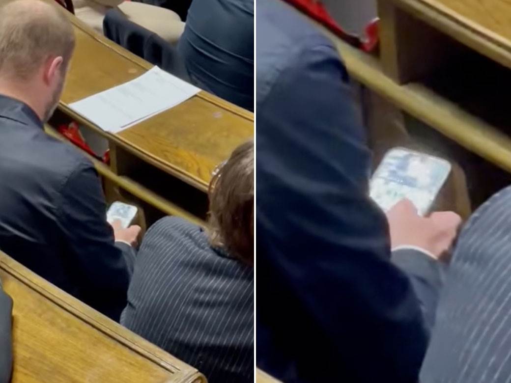  Snimio ga kolega: Hrvatski političar igrao igrice na sjednici skupštine (VIDEO) 