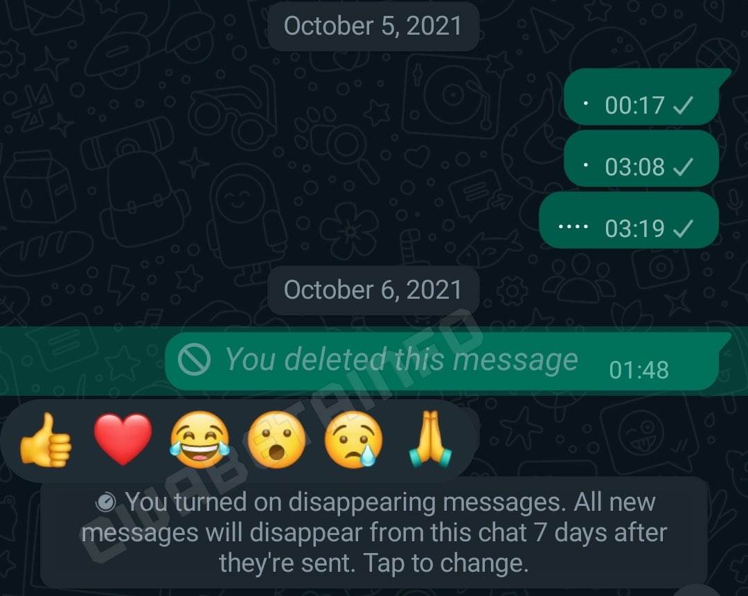  WhatsApp reakcije na poruke emotikoni kao Messenger i Viber 