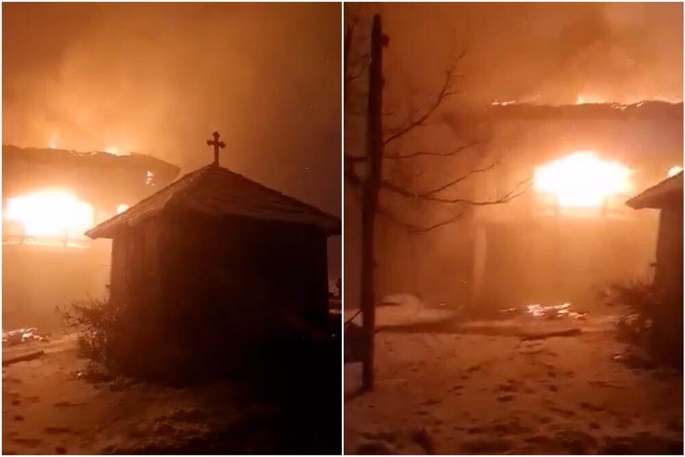  Šteta ogromna: Lokalizovan požar u manastiru Svete Trojice 