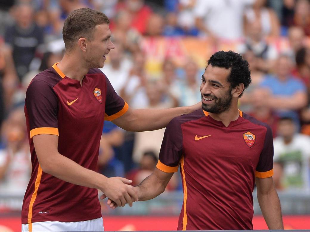  Edin Džeko i Mohamed Salah 