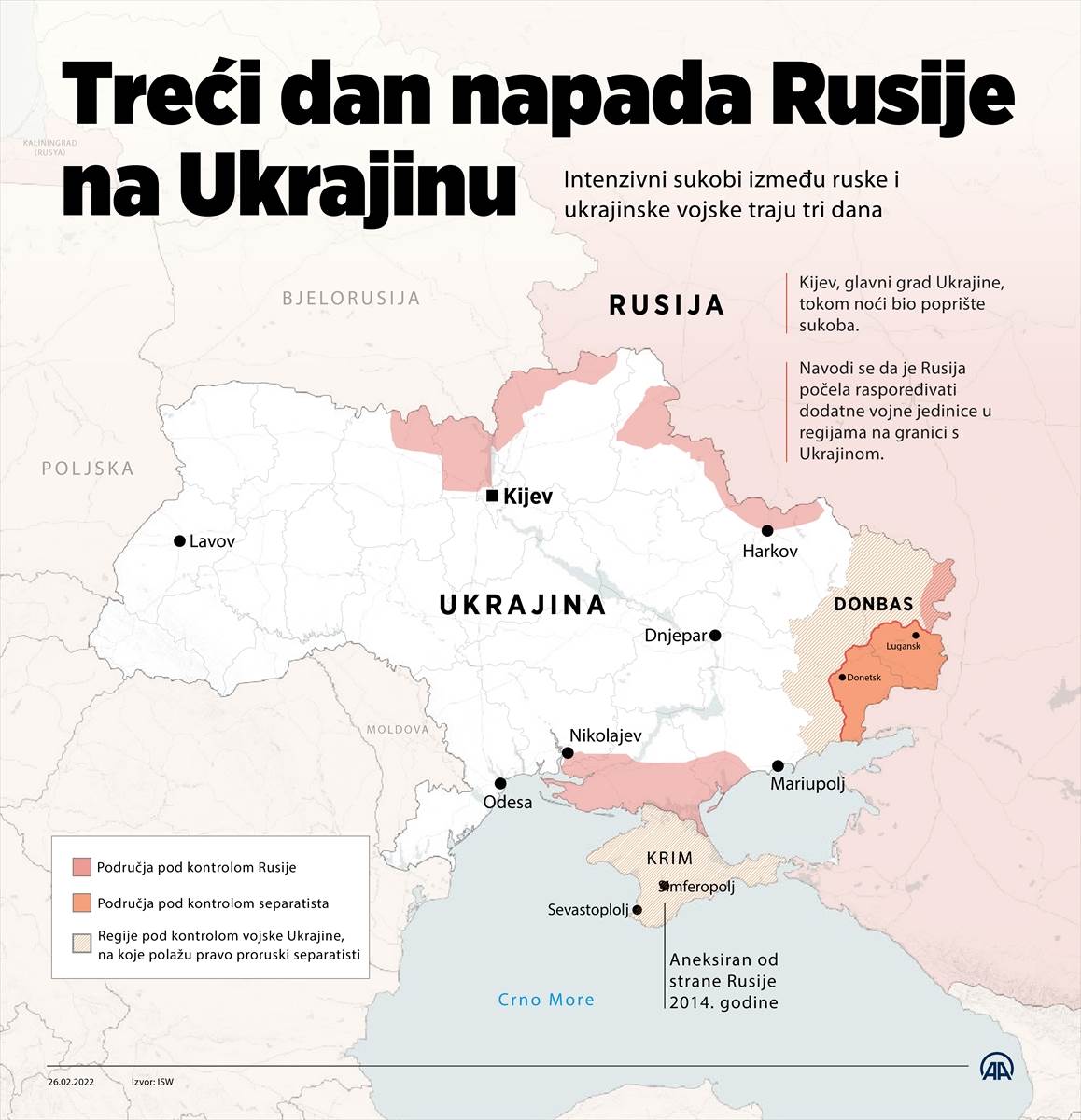  infografika trećeg dana rata u ukrajini 