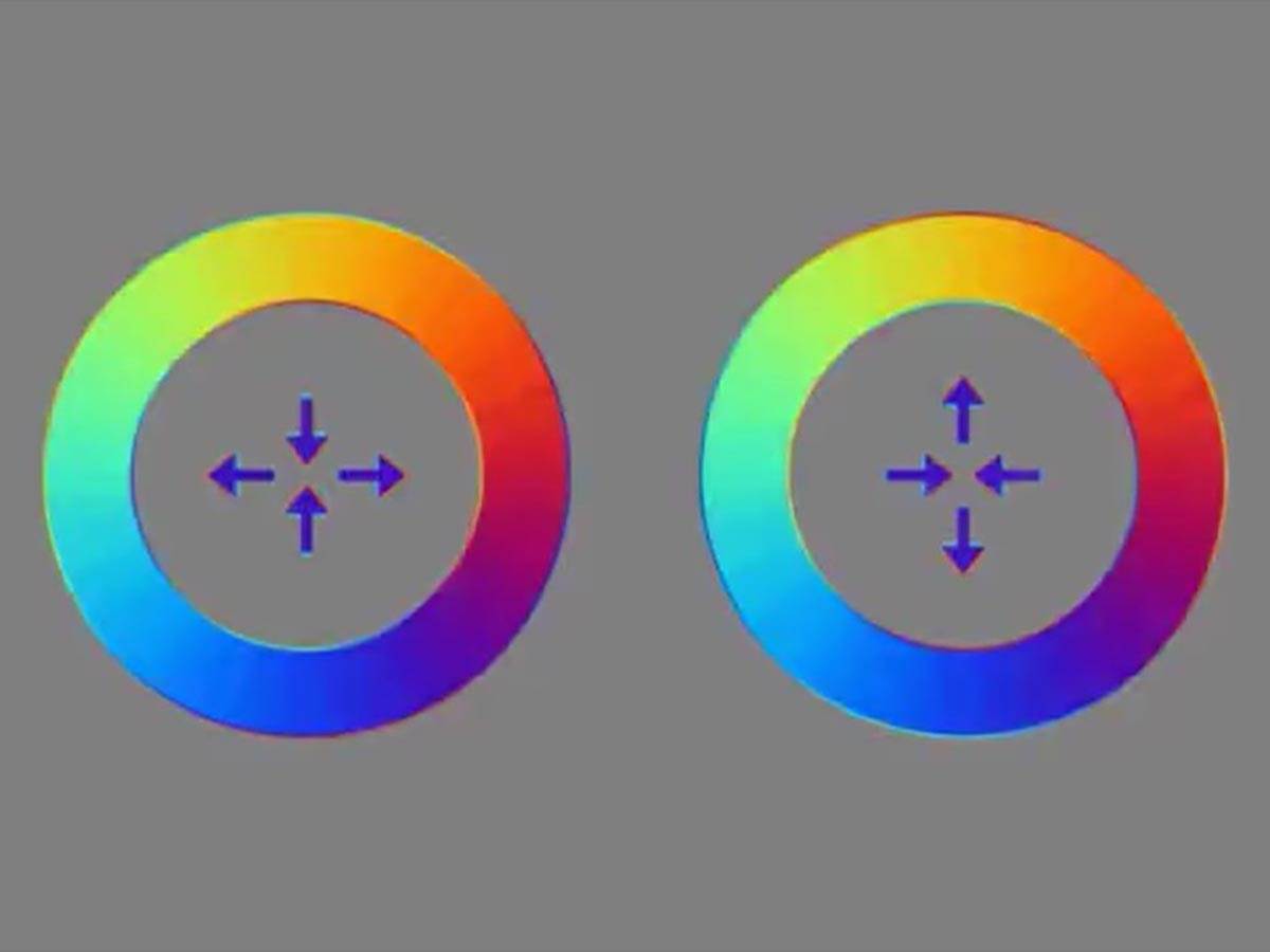  optička iluzija sa krugovima i strelicama 