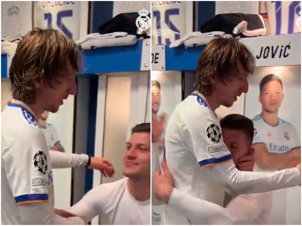  Luka Modrić zagrlio Jovića nakon utakmice sa Čelsijom 