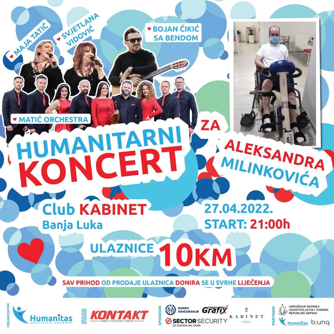  Humanitarni koncert za Aleksandra Milinkovića iz Banjaluke 