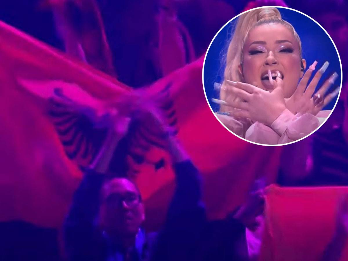  Albanka pokazala dvoglavog orla na Evroviziji 