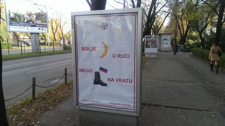  U Crnoj Gori poruke protiv Rusa na bilbordima 