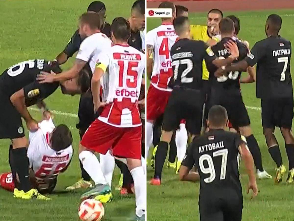  Tuča na utakmici Partizan Radnički Niš 