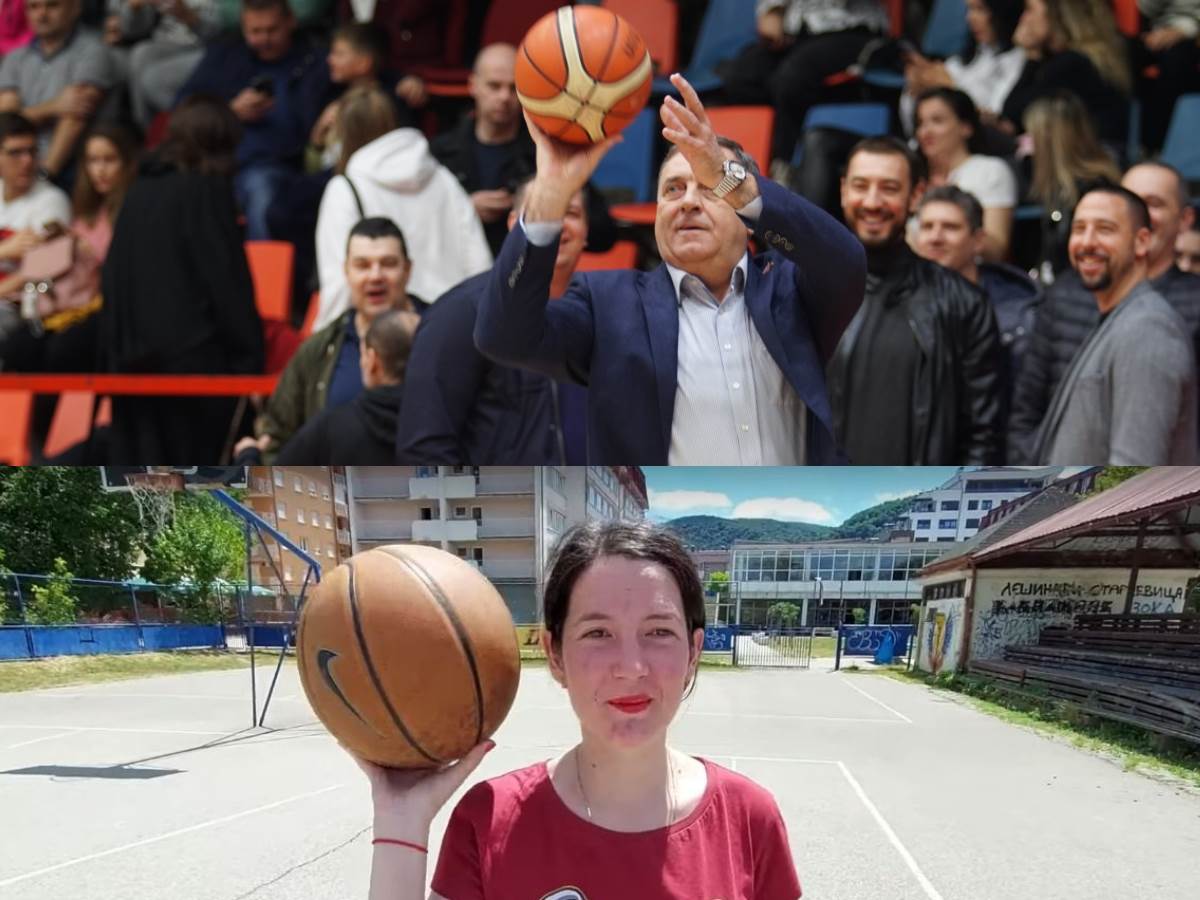  Dodik i Trivićeva igraju košarku 