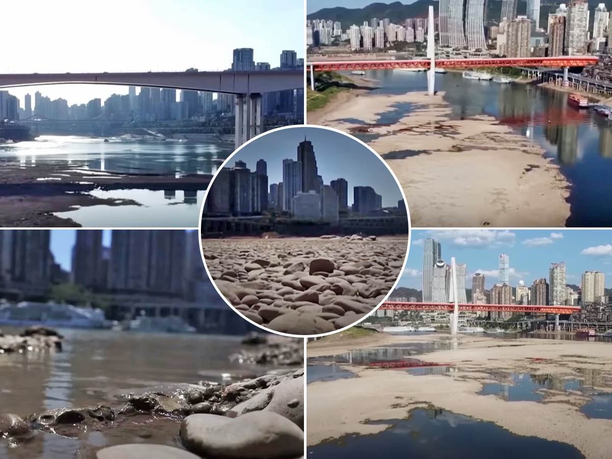  Presušila rijeka Jangce u Kini 