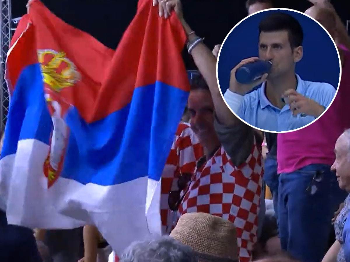  Djevojke u hrvatskim dresovima sa srpskom zastavom 