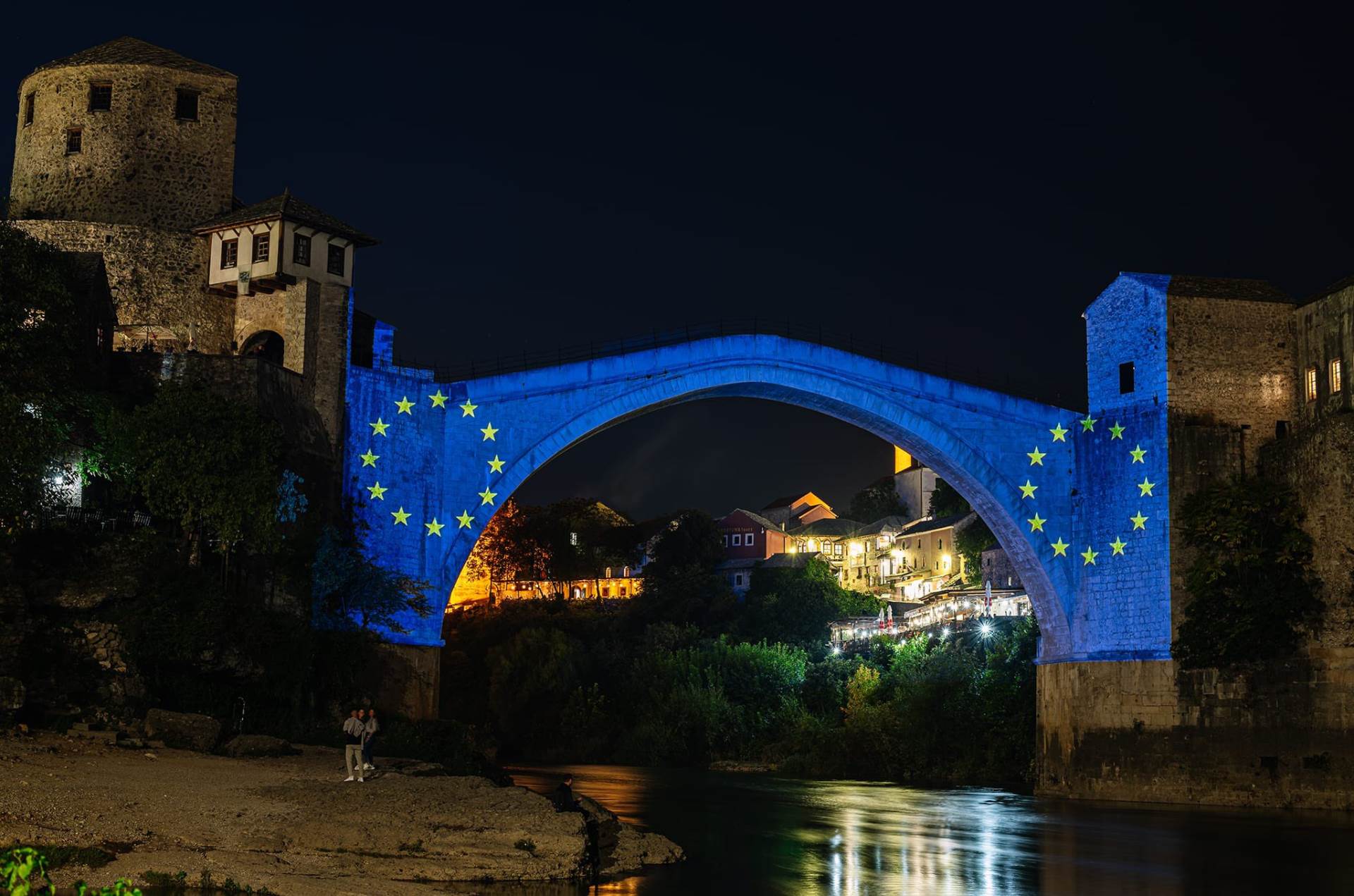  EU zastava u Mostaru. 