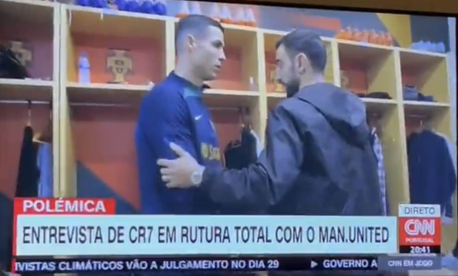  Bruno Fernandeš i Ronaldo pozdrav u svlačionici 