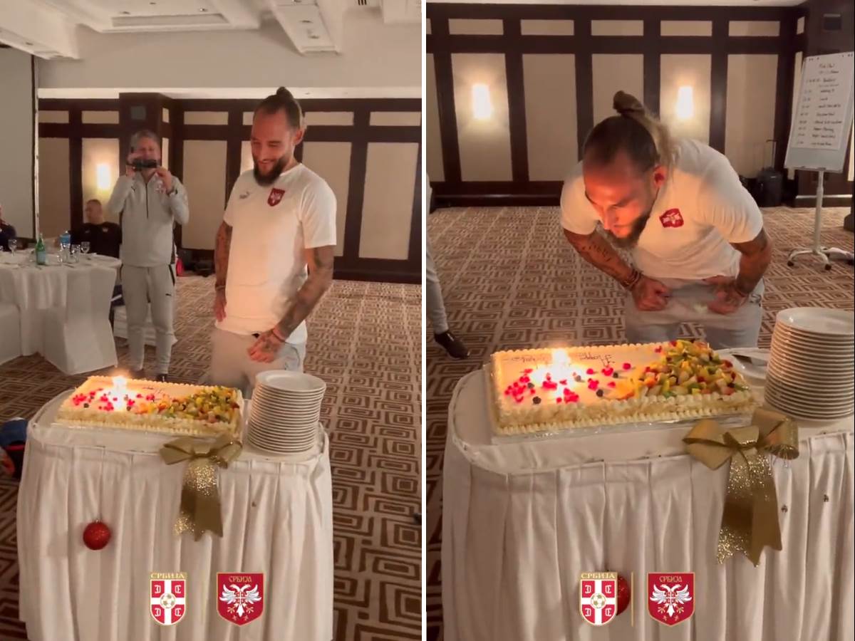  Nemanja Gudelj proslavio rođendan sa reprezentacijom Srbije 