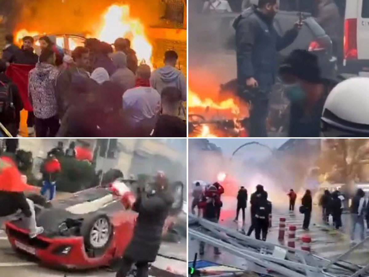  Neredi u Briselu poslije pobjede Maroka protiv Belgije 