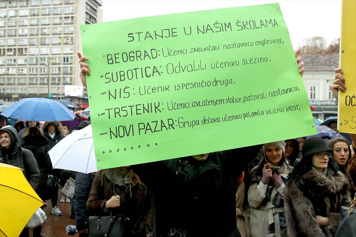  Protest prosvjetnih radniak u Srbiji 