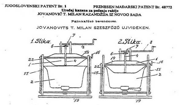 Prvi registrovan jugoslovenski patent bio je - rakijski kazan! Prvi registrovan jugoslovenski patent bio je - rakijski kazan!