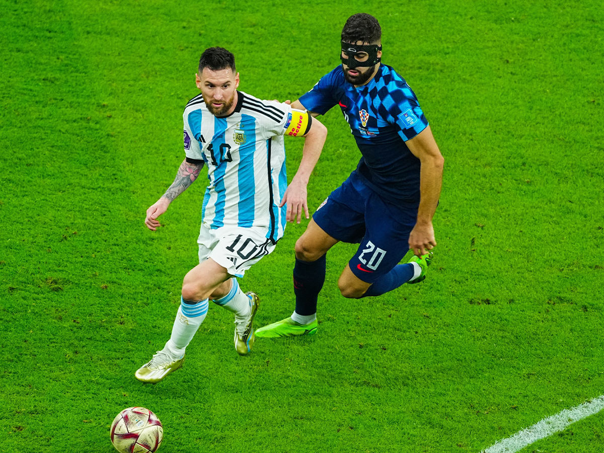  Lionel Mesi dribling protiv Joška Gvardiola za gol Argentine 