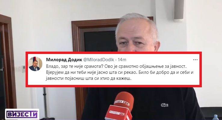 Dodik na Tviteru Vladimir Vladičić Dodik na Tviteru Vladimir Vladičić