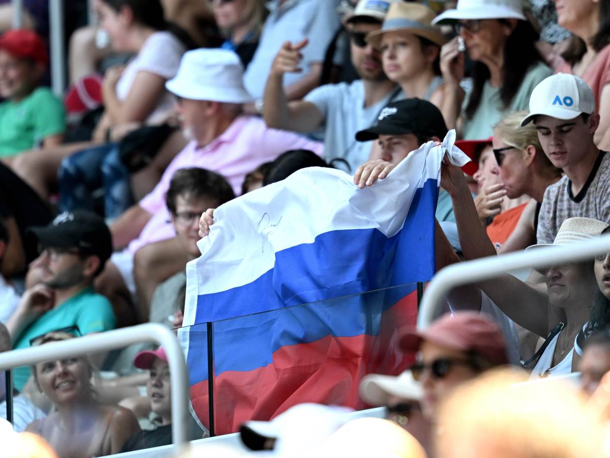  Rusija, zastava Rusije na Australijan openu 