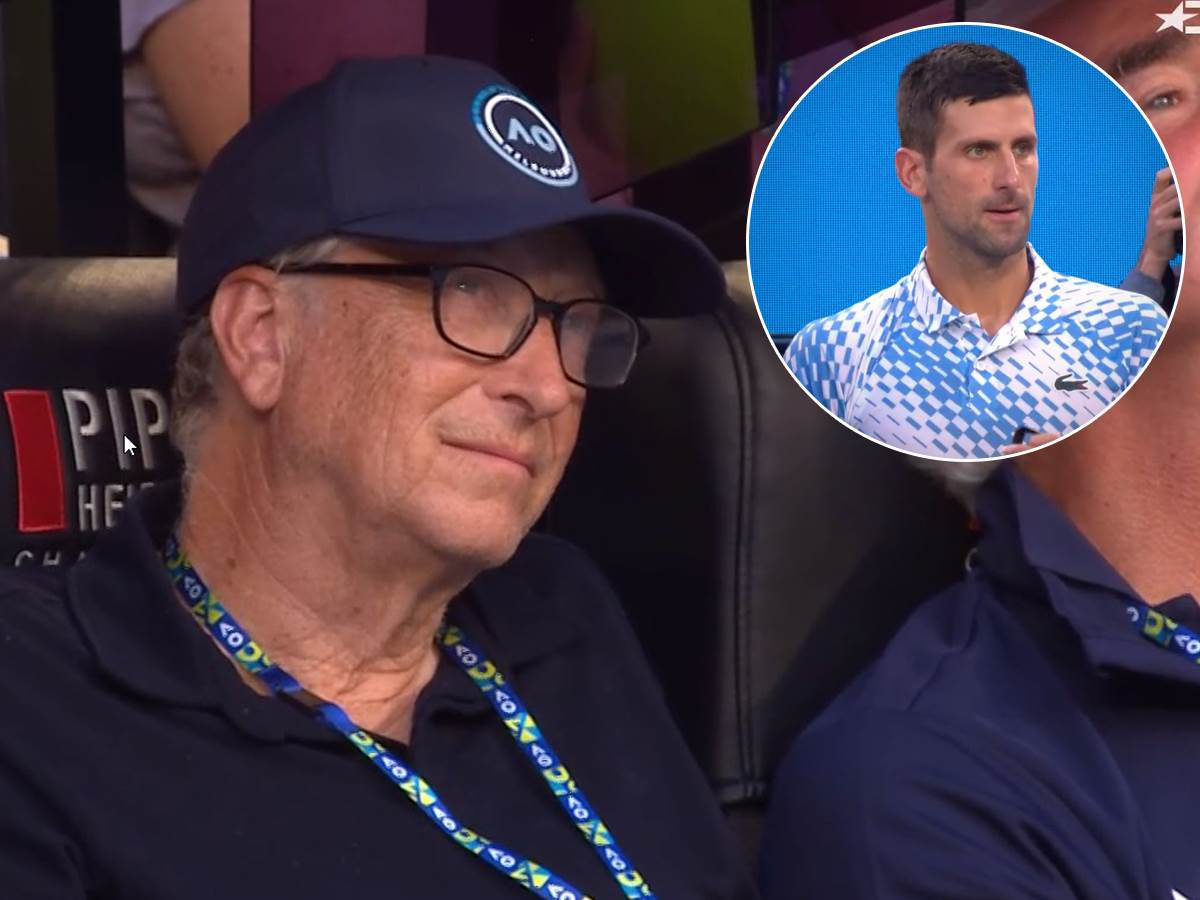  Bil Gejts gleda Novaka Đokovića na Australijan openu 