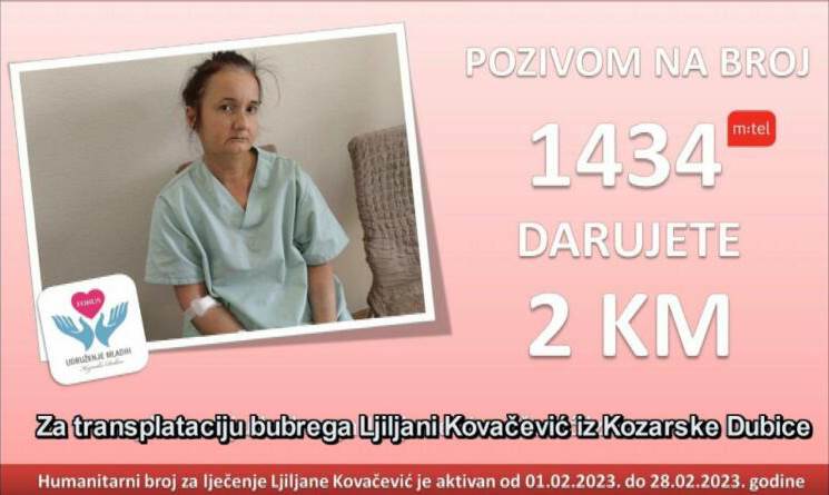  Ljiljana Kovačević himanitarni broj za operaciju 