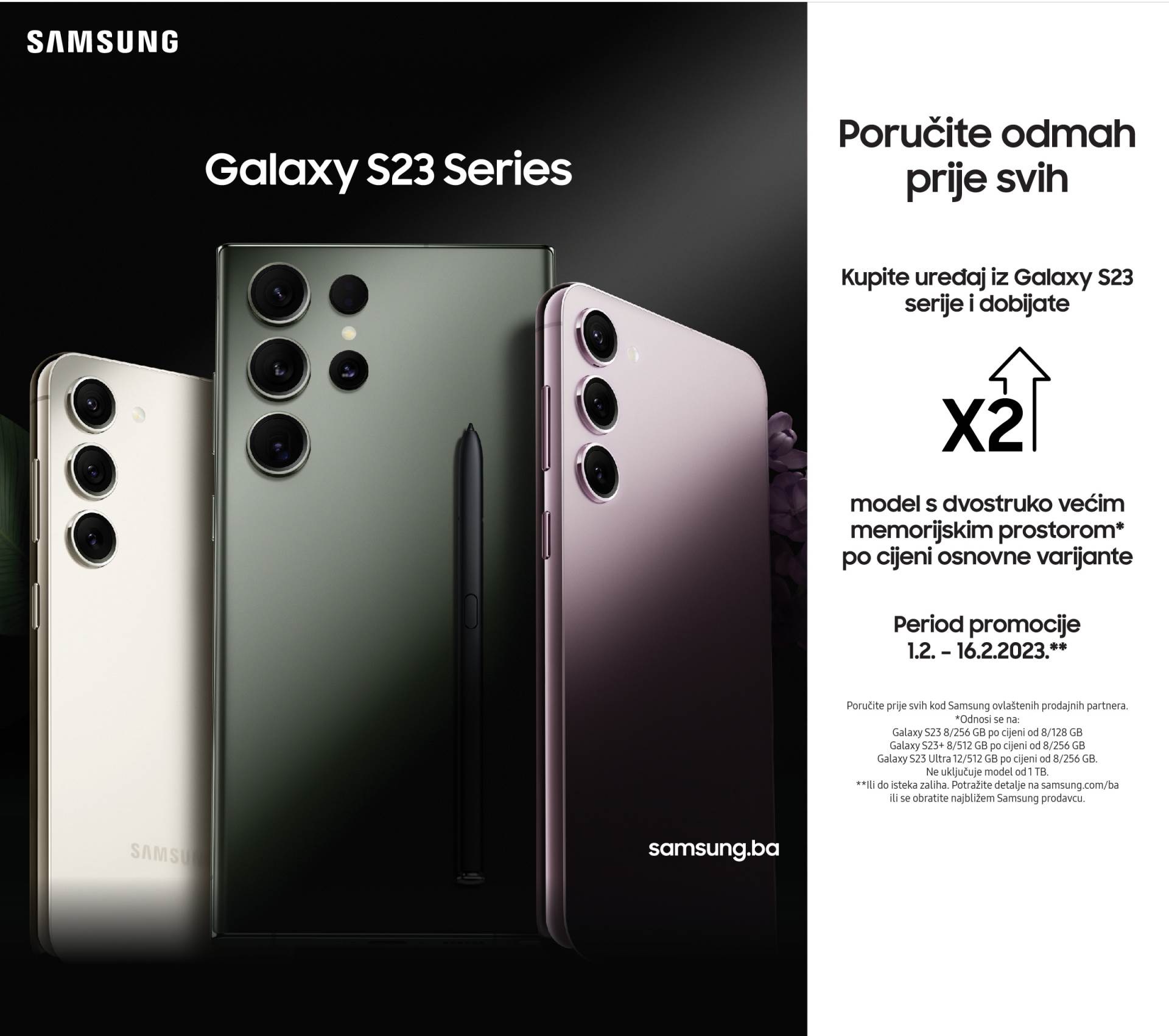  Samsung Galaxy S23 serije m:tel 